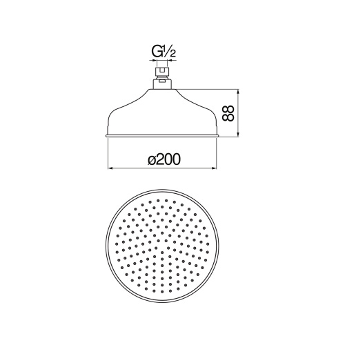 Immagine di Nobili Soffione a snodo rotondo ø 20 cm, finitura cromo AD139/12CR