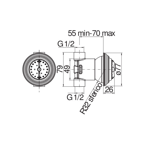 Immagine di Nobili Bodyjet a incasso, finitura cromo WE00139/24CR