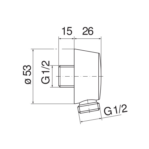 Immagine di Nobili presa acqua, finitura cromo AD150CR