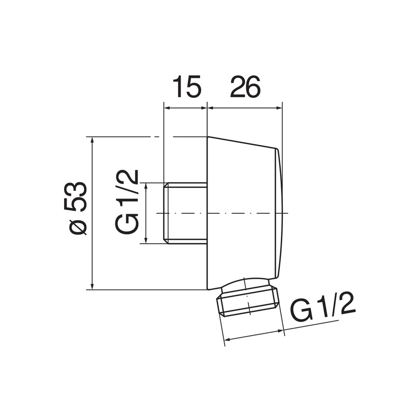 Immagine di Nobili presa acqua, finitura cromo AD150CR