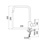 Immagine di Nobili ABC miscelatore monocomando per lavello H.33 cm, con bocca girevole, finitura cromo AB87134CR