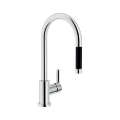 Immagine di Nobili ABC miscelatore monocomando per lavello, con bocca girevole e doccetta estraibile, finitura cromo AB87137/1CR