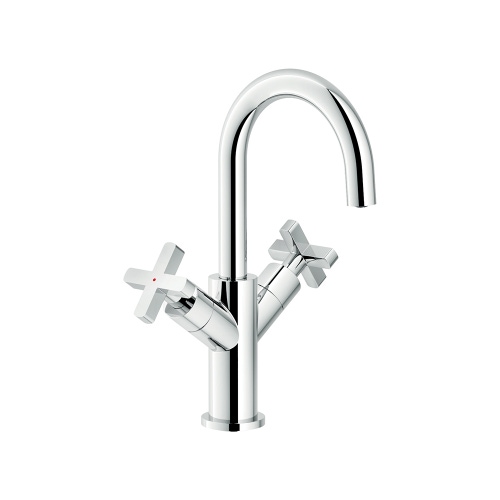 Immagine di Nobili LIRA miscelatore bicomando per lavabo H.28 cm, senza scarico, finitura cromo LR116218/3CR