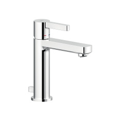 Immagine di Nobili LIRA miscelatore monocomando per lavabo H.19 cm, con scarico, finitura cromo LR116118/1CR