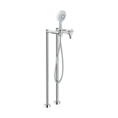 Immagine di Nobili LIRA gruppo esterno per vasca, con set doccia, a pavimento, con deviatore, finitura cromo LR116210/2SCR