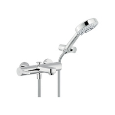 Immagine di Nobili LIRA miscelatore monocomando esterno per vasca, set doccia con doccetta, supporto doccetta e flessibile 150 cm, finitura cromo LR116110CR