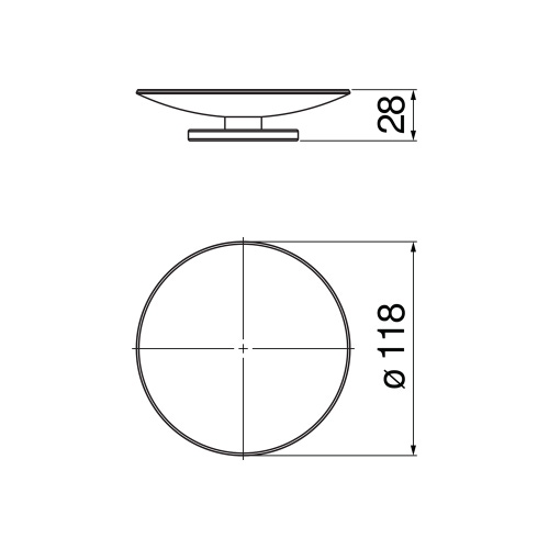 Immagine di Nobili ZEN porta sapone rotondo, da appoggio, finitura cromo ACPL01CR