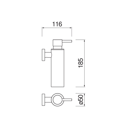 Nobili ACPL62CR ZEN spandisapone a parete, finitura cromo