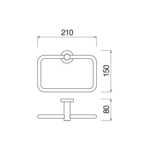 Immagine di Nobili ZEN porta salvietta ad anello, a parete, finitura cromo ACPL25CR