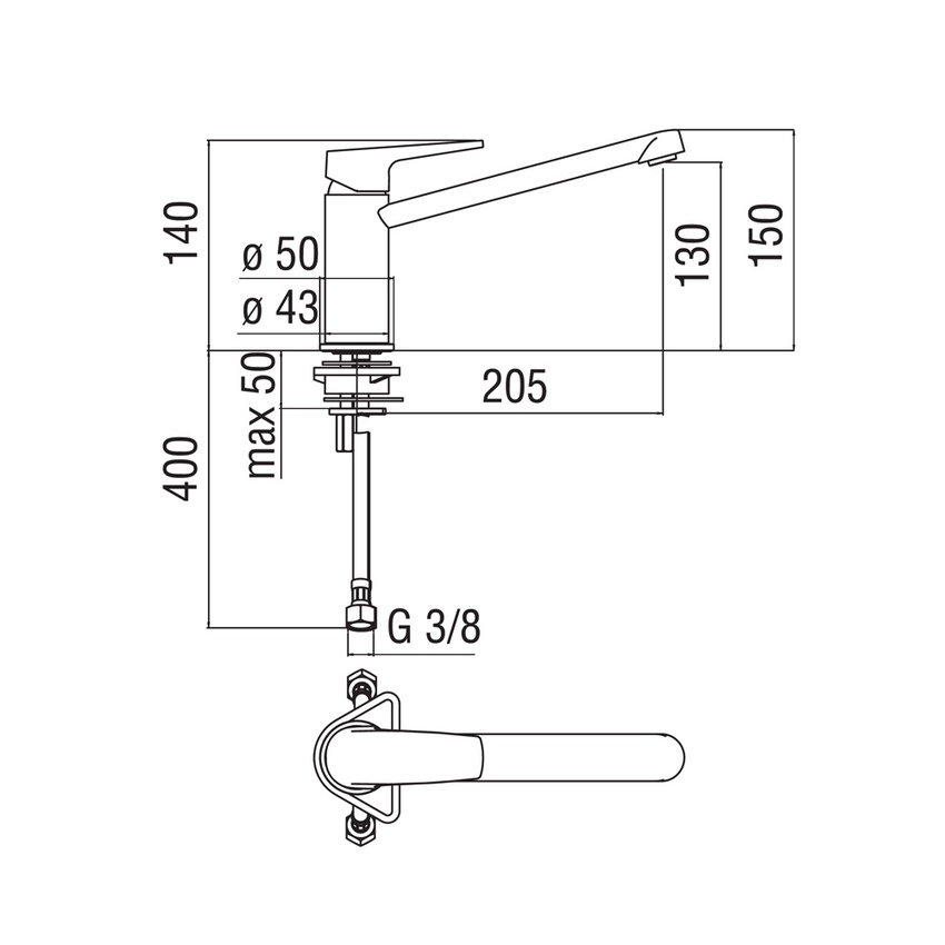 Nobili Nb Cr Nobi Miscelatore Monocomando Per Lavello Con Corpo Girevole Finitura Cromo