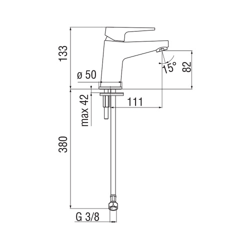 Immagine di Nobili NOBI miscelatore monocomando per lavabo, senza scarico, finitura cromo NB84118/2CR