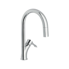 Immagine di Nobili SOFÌ miscelatore monocomando per lavello, con bocca girevole, doccetta estraibile, finitura cromo SI98127CR