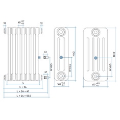 Immagine di Irsap Allacciamento laterale da 1/2" con possibilità di sezionare la misura dell'interasse desiderato (disponibile per TESI 3 e TESI 5) Cod.29