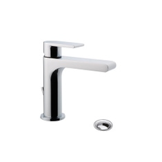 Immagine di Bellosta JEANS miscelatore lavabo monoforo H.14 P.12 cm, con scarico, senza risparmio energetico, finitura cromo 01-4805