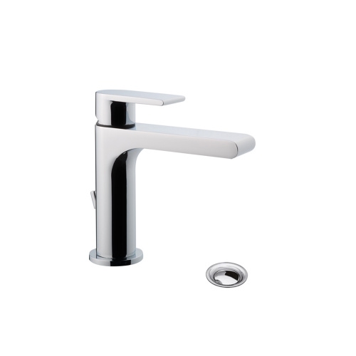 Immagine di Bellosta JEANS miscelatore lavabo monoforo H.14 P.12 cm, con scarico, con risparmio energetico, finitura cromo 01-4805/R
