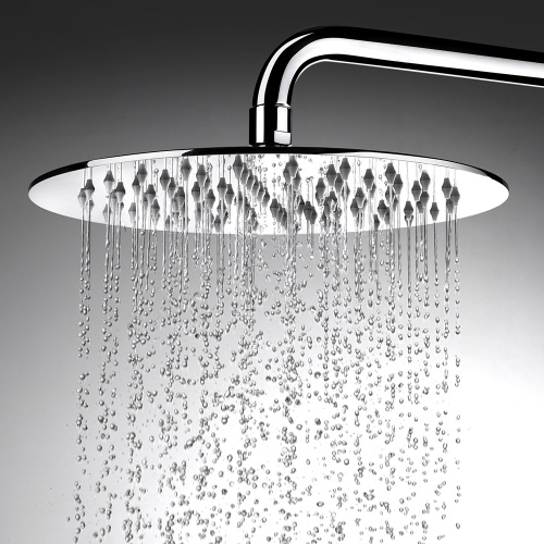 Immagine di Bossini TETIS INOX soffione doccia rotondo Ø 25 cm in acciaio inox, finitura satinato INI021000075005