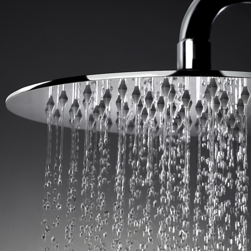 Immagine di Bossini TETIS INOX soffione doccia rotondo Ø 25 cm in acciaio inox, finitura satinato INI021000075005