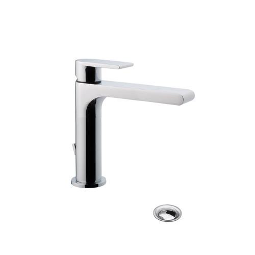 Immagine di Bellosta JEANS miscelatore lavabo monoforo H.17 P.15 cm, con scarico, senza risparmio energetico, finitura cromo 01-4805/PN