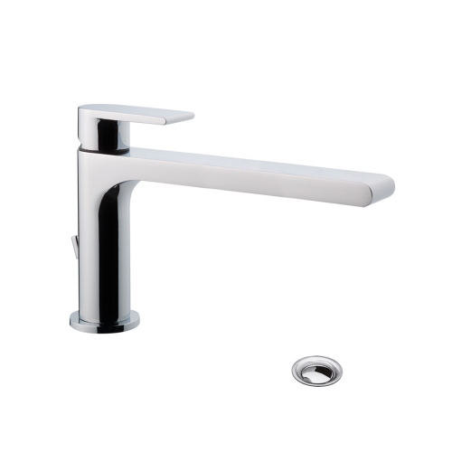 Immagine di Bellosta JEANS miscelatore lavabo monoforo H.14 P.21 cm, con scarico, senza risparmio energetico, finitura cromo 01-4805/P/A