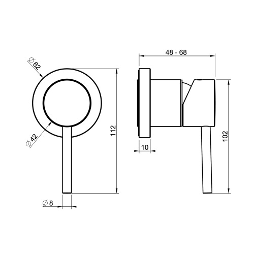 Immagine di Gessi VIA TORTONA miscelatore a parete, 1 uscita, finitura cromo 19712#031