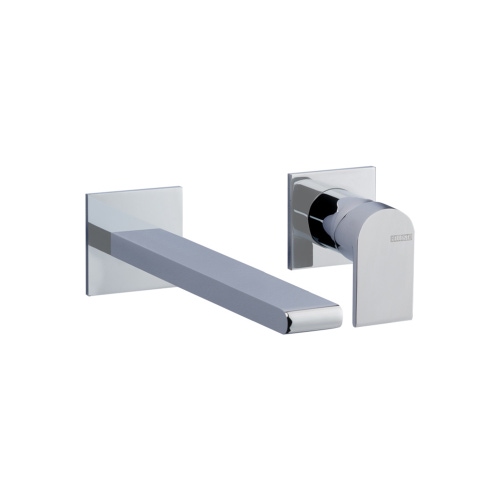 Immagine di Bellosta JEANS miscelatore lavabo ad incasso P.23 cm, a parete, senza scarico, rosoni quadrati, senza corpo incasso, finitura cromo 01-4805/3/BQ/E