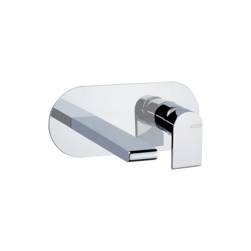 Immagine di Bellosta JEANS miscelatore lavabo ad incasso P.19 cm, a parete su piastra ovale, senza scarico, senza corpo incasso, finitura cromo 01-4805/3/E