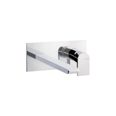 Immagine di Bellosta JEANS miscelatore lavabo ad incasso P.22 cm, a parete su piastra rettangolare, senza scarico, senza corpo incasso, finitura cromo 01-4805/3/1Q/E