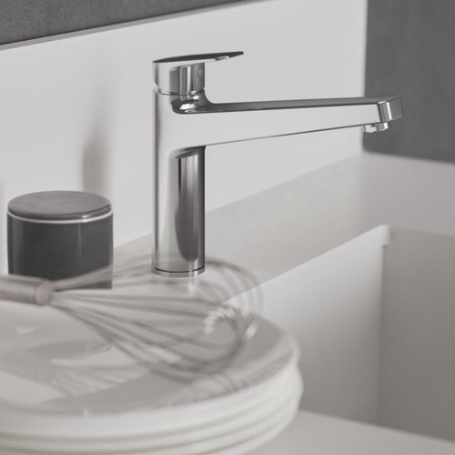 Immagine di Ideal Standard CERAPLAN miscelatore da appoggio su lavello H.21 cm, con sistema Eko, bocca girevole, finitura cromo BD325AA