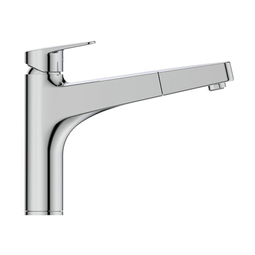 Immagine di Ideal Standard CERAPLAN miscelatore da appoggio su lavello H.21 cm, con sistema Eko, bocca girevole, finitura cromo BD331AA