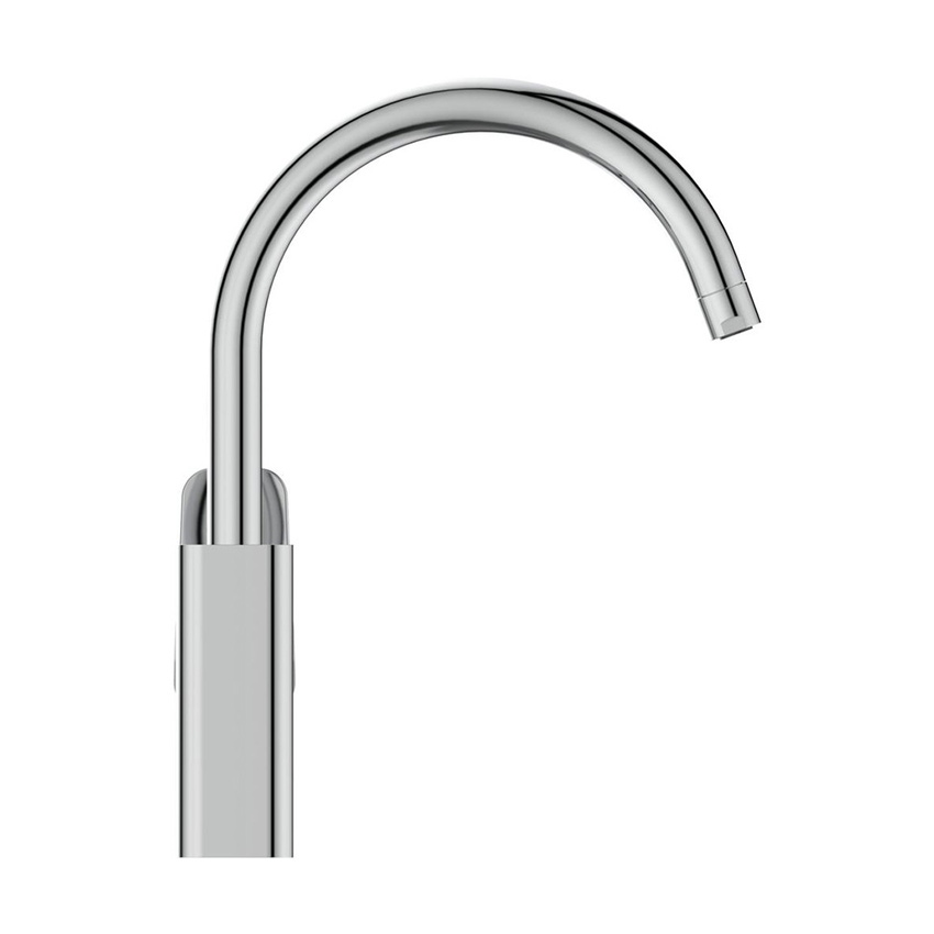 Immagine di Ideal Standard CERAPLAN miscelatore da appoggio su lavello H.31 cm, con sistema BlueStart, bocca girevole, finitura cromo BD334AA