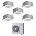 Immagine di Toshiba CASSETTA A 4 VIE 60x60 R32 Climatizzatore a cassetta penta split inverter | unità esterna 10 kW unità interne 10000+13000+13000+13000+13000 BTU RAS-5M34U2AVG-E+RAS-M[25|36|36|36|36]U2MUVG-E