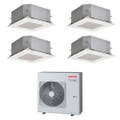 Immagine di Toshiba CASSETTA A 4 VIE 60x60 R32 Climatizzatore a cassetta quadri split inverter | unità esterna 8 kW unità interne 10000+10000+10000+10000 BTU RAS-4M27U2AVG-E+RAS-M[25|25|25|25]U2MUVG-E