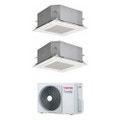 Immagine di Toshiba CASSETTA A 4 VIE 60x60 R32 Climatizzatore a cassetta dual split inverter | unità esterna 5.2 kW unità interne 13000+13000 BTU RAS-2M18U2AVG-E+RAS-M[36|36]U2MUVG-E