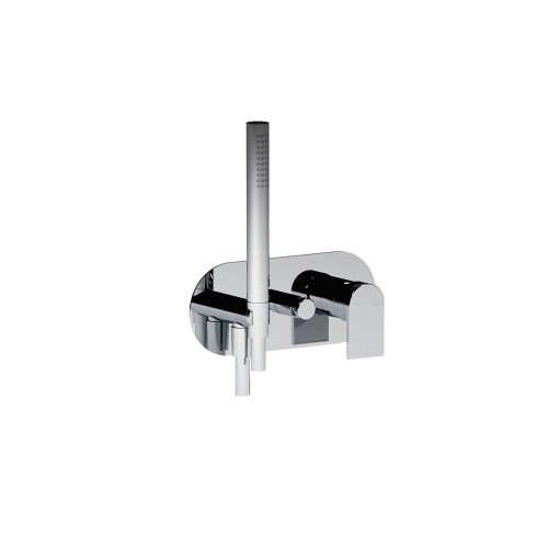 Immagine di Bellosta JEANS miscelatore per doccia ad incasso, con deviatore automatico a 2 uscite e doccetta, piastra ovale, senza corpo incasso, finitura cromo 01-4800/1/P/E