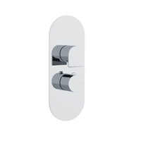 Immagine di Bellosta JEANS miscelatore termostatico per doccia, ad incasso, a 3 vie, piastra ovale, senza corpo incasso, finitura cromo 01-4812/3/P/E
