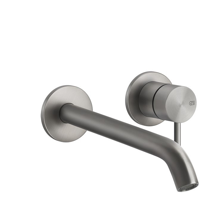 Immagine di Gessi 316 FLESSA miscelatore lavabo bocca lunghezza personalizzata, senza scarico, finitura steel brushed 54089#239