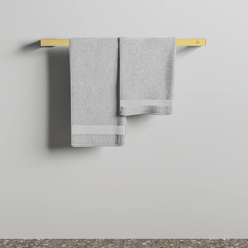 Immagine di Ideal Standard CONCA barra portasciugamani squadrata L.60 cm, finitura brushed gold T4498A2