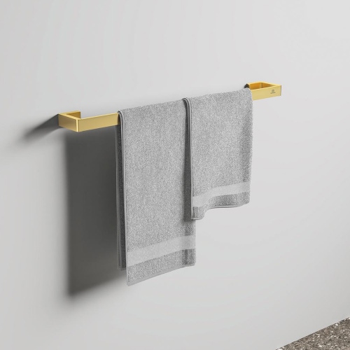 Immagine di Ideal Standard CONCA barra portasciugamani squadrata L.60 cm, finitura brushed gold T4498A2
