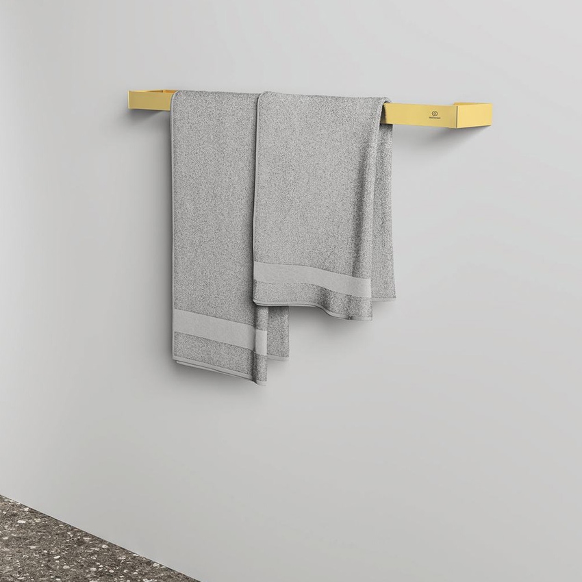 Immagine di Ideal Standard CONCA barra portasciugamani squadrata L.60 cm, finitura brushed gold T4498A2