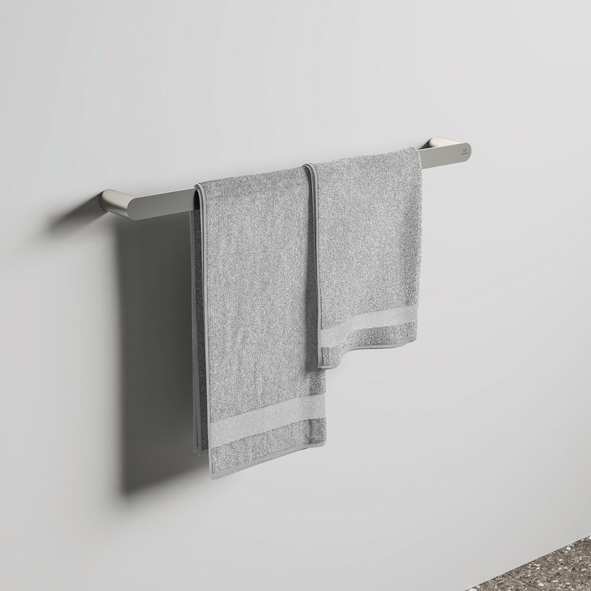 Immagine di Ideal Standard CONCA barra portasciugamani L.60 cm, finitura silver storm T4499GN