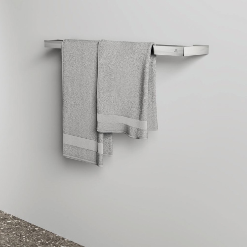 Immagine di Ideal Standard CONCA barra portasciugamani squadrata L.60 cm, doppia, finitura cromo T4500AA