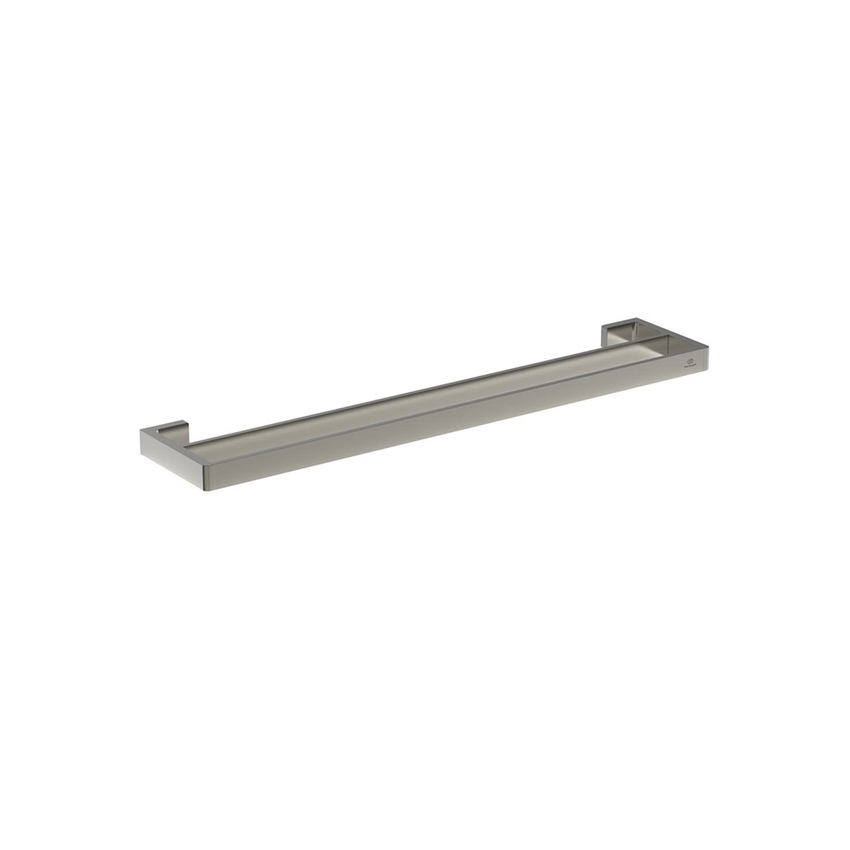 Immagine di Ideal Standard CONCA barra portasciugamani squadrata L.60 cm, doppia, finitura silver storm T4500GN