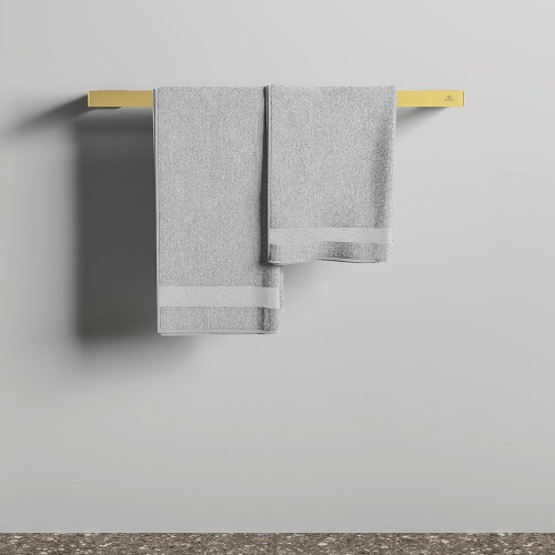 Immagine di Ideal Standard CONCA barra portasciugamani squadrata L.60 cm, doppia, finitura brushed gold T4500A2