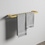 Immagine di Ideal Standard CONCA barra portasciugamani squadrata L.60 cm, doppia, finitura brushed gold T4500A2