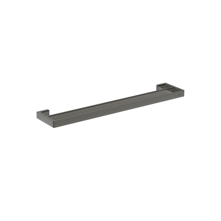 Immagine di Ideal Standard CONCA barra portasciugamani squadrata L.60 cm, doppia, finitura magnetic grey T4500A5