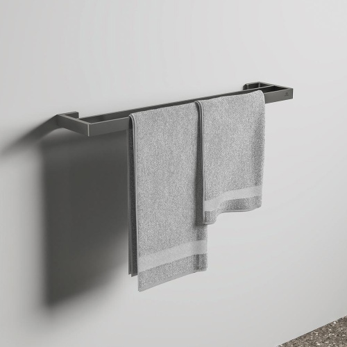Immagine di Ideal Standard CONCA barra portasciugamani squadrata L.60 cm, doppia, finitura magnetic grey T4500A5