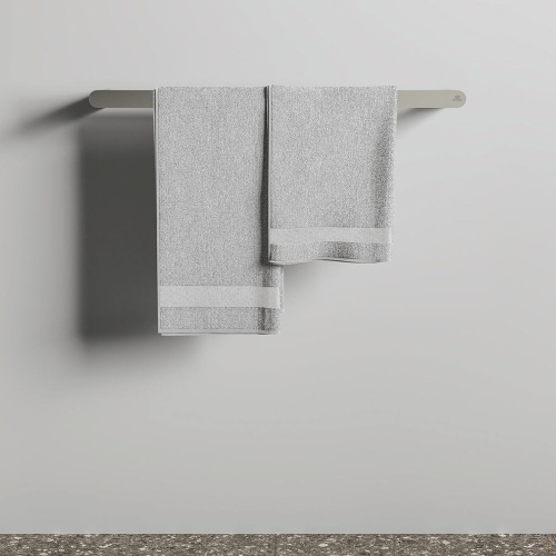 Immagine di Ideal Standard CONCA barra portasciugamani L.60 cm, doppia, finitura silver storm T4501GN