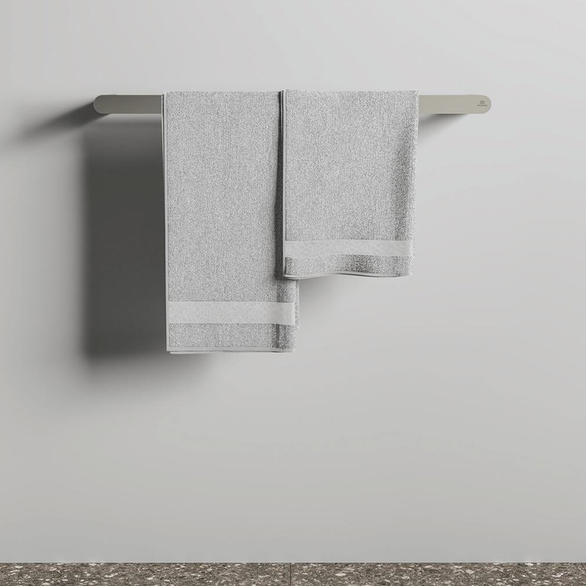 Immagine di Ideal Standard CONCA barra portasciugamani L.60 cm, doppia, finitura silver storm T4501GN