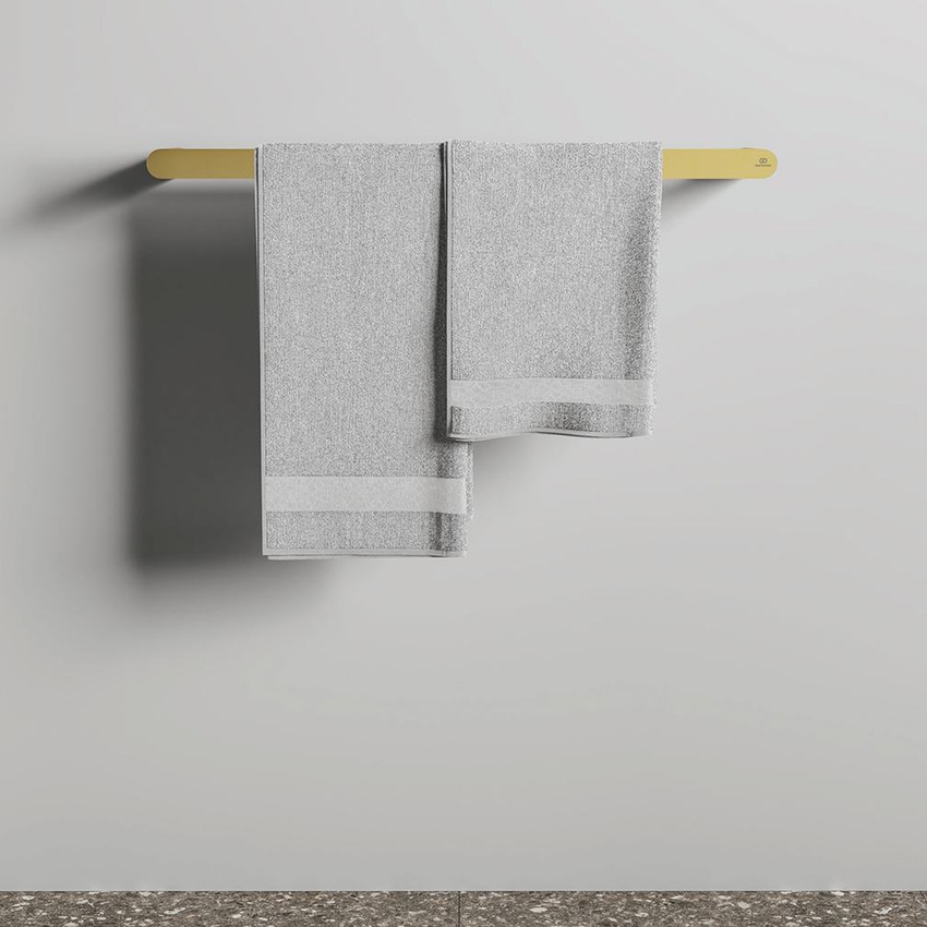 Immagine di Ideal Standard CONCA barra portasciugamani L.60 cm, doppia, finitura brushed gold T4501A2