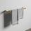 Immagine di Ideal Standard CONCA barra portasciugamani L.60 cm, doppia, finitura brushed gold T4501A2
